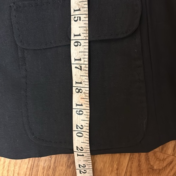 REBECCA TAYLOR Black Wool and Linen Blazer SZ 12 - Picture 6 of 8